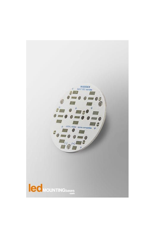 PCB MR16 pour 7 LED CREE MX6/3 compatible optique Ledil PCB MR16 pour 7 LED CREE MX6/3 compatible optique Ledil