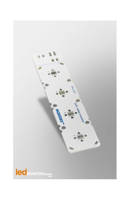 MCPCB STRIP pour 4 LEDs CREE XML compatible optique Ledil MCPCB STRIP pour 4 LEDs CREE XML compatible optique Ledil