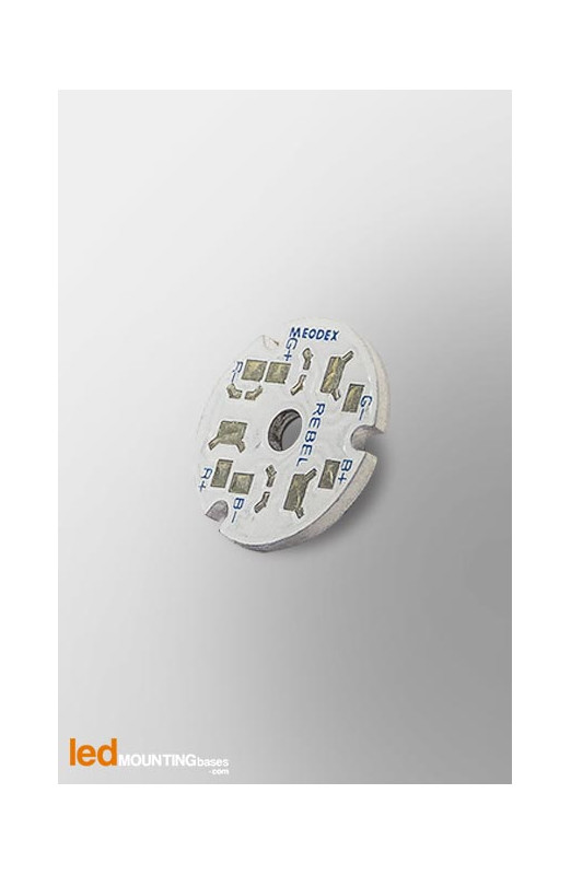 MCPCB Diametre 18mm pour 3 LEDs Lumileds Luxeon Rebel compatible optique Ledil MCPCB Diametre 18mm pour 3 LEDs Lumileds Luxeon Rebel compatible optique Ledil
