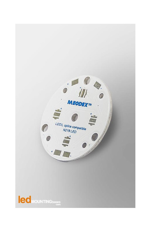 MCPCB Diametre 35mm pour 4 LEDs Nichia 219 compatible optique Ledil MCPCB Diametre 35mm pour 4 LEDs Nichia 219 compatible optique Ledil