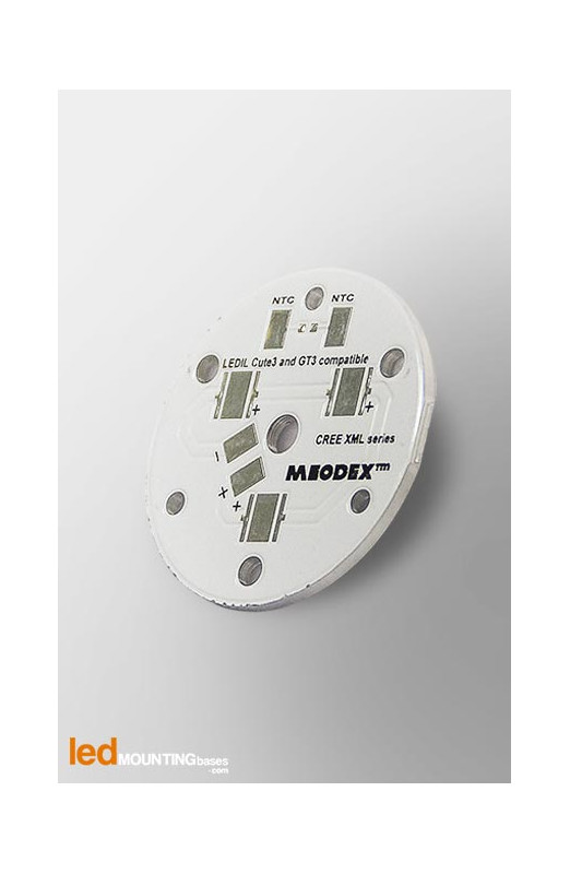 MCPCB Diametre 35mm pour 3 LEDs CREE XML compatible optique Ledil MCPCB Diametre 35mm pour 3 LEDs CREE XML compatible optique Ledil