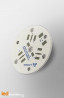 MCPCB Diametre 35mm pour 3 LEDs Nichia x83 compatible optique Khatod MCPCB Diametre 35mm pour 3 LEDs Nichia x83 compatible optique Khatod