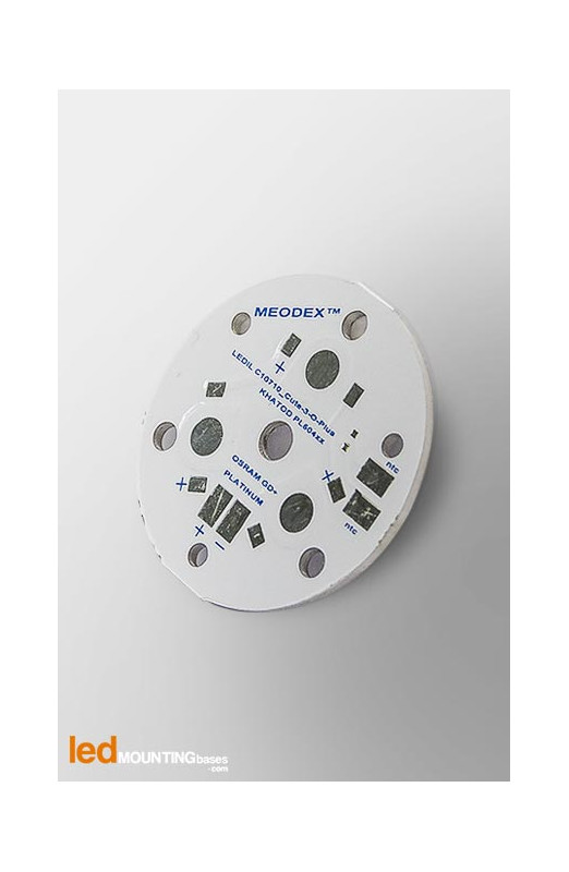 MCPCB Diametre 35mm pour 3 LEDs Osram Dragon Serie compatible optique Khatod MCPCB Diametre 35mm pour 3 LEDs Osram Dragon Serie compatible optique Khatod