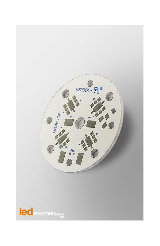 MCPCB Diametre 35mm pour 4 LEDs Liteon P00 compatible optique Ledil MCPCB Diametre 35mm pour 4 LEDs Liteon P00 compatible optique Ledil