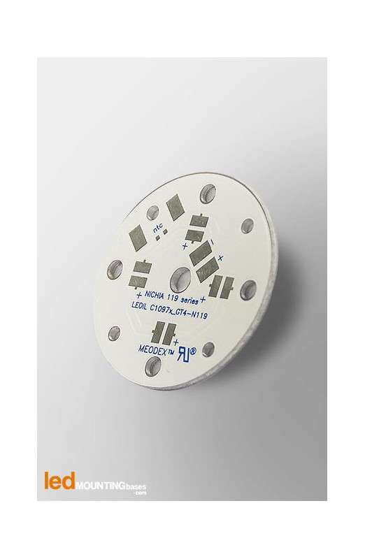 D35 MCPCB for 4 LEDs Nichia 119 Ledil LED Lens compatible D35 MCPCB for 4 LEDs Nichia 119 Ledil LED Lens compatible