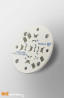 MCPCB Diametre 35mm pour 5 LEDs Lumileds Luxeon Rebel compatible optique Ledil MCPCB Diametre 35mm pour 5 LEDs Lumileds Luxeon Rebel compatible optique Ledil