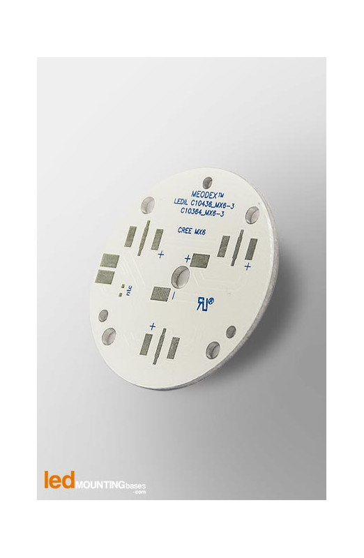 D40 MCPCB for 3 LEDs CREE MX-6 Ledil LED Lens compatible D40 MCPCB for 3 LEDs CREE MX-6 Ledil LED Lens compatible