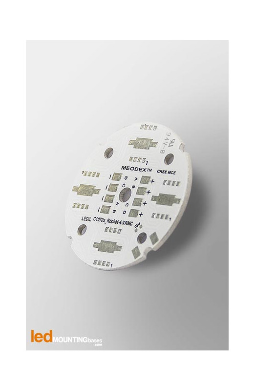 MCPCB Diametre 40mm pour 4 LEDs CREE MC-E compatible optique Ledil MCPCB Diametre 40mm pour 4 LEDs CREE MC-E compatible optique Ledil