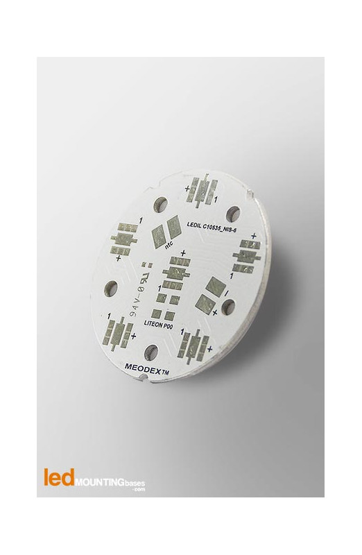 D40 MCPCB for 6 LEDs Liteon P00 Ledil LED Lens compatible D40 MCPCB for 6 LEDs Liteon P00 Ledil LED Lens compatible