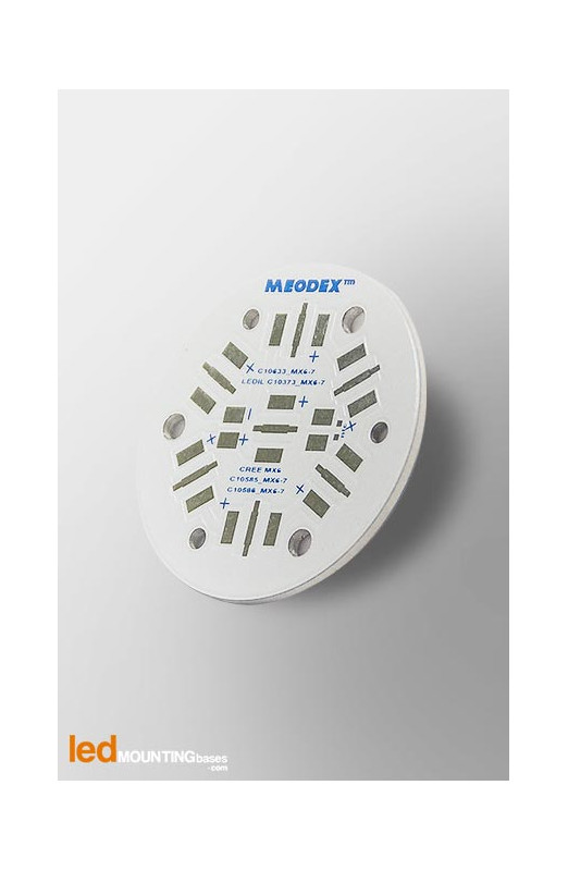 MCPCB Diametre 40mm pour 7 LEDs CREE MX-6 compatible optique Ledil MCPCB Diametre 40mm pour 7 LEDs CREE MX-6 compatible optique Ledil