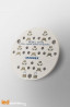 MCPCB Diametre 40mm pour 7 LEDs Lumileds Luxeon Rebel compatible optique Ledil MCPCB Diametre 40mm pour 7 LEDs Lumileds Luxeon Rebel compatible optique Ledil