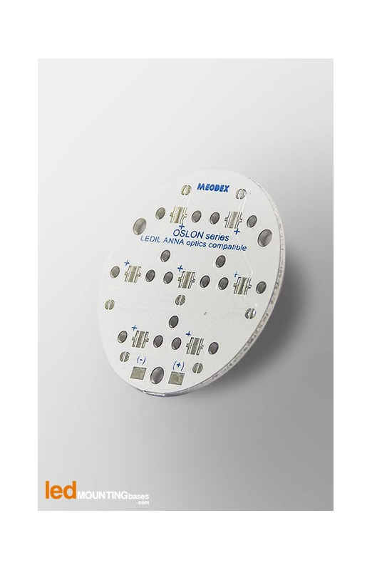 MCPCB Diametre 40mm pour 7 LEDs Osram Oslon Serie compatible optique Ledil MCPCB Diametre 40mm pour 7 LEDs Osram Oslon Serie compatible optique Ledil